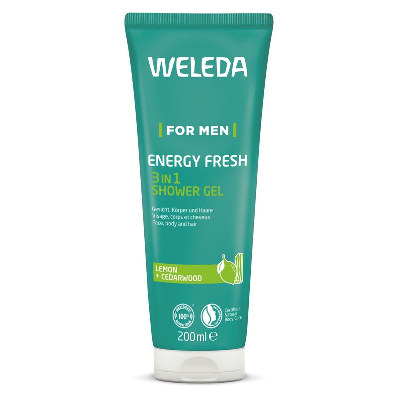 WELEDA - FOR MEN ENERGY FRESH 3IN1 SHOWER GEL LEMON + CEDARWOOD WELEDA - FOR MEN ENERGY FRESH 3IN1 SHOWER GEL LEMON + CEDARWOOD