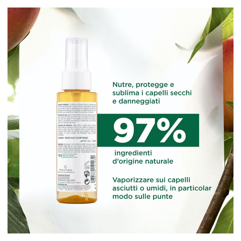 KLORANE - NUTRITION - CHEVEUX SECS HUILE à LA MANGUE KLORANE - NUTRITION - CHEVEUX SECS HUILE à LA MANGUE