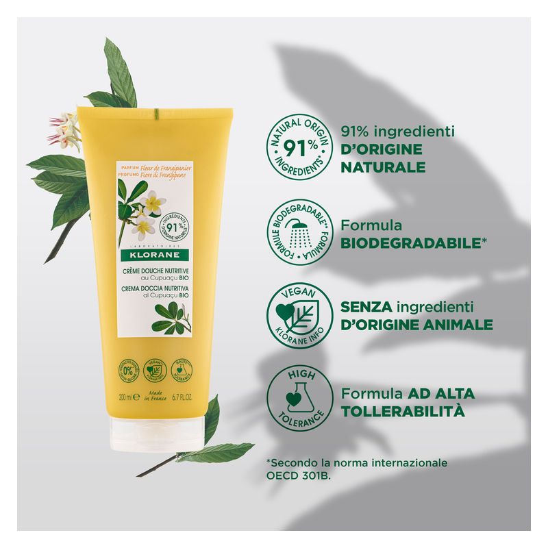 KLORANE - CRèME DOUCHE NUTRITIVE FLEUR DE FRANGIPANIER KLORANE - CRèME DOUCHE NUTRITIVE FLEUR DE FRANGIPANIER