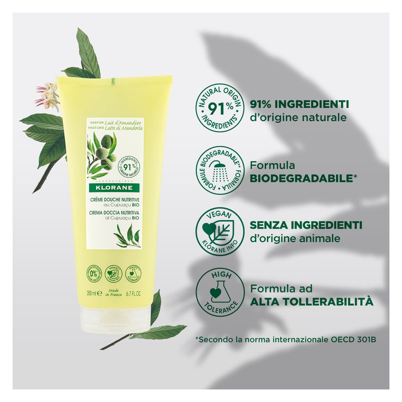 KLORANE - CRèME DOUCHE NUTRITIVE LAIT D'AMANDIER KLORANE - CRèME DOUCHE NUTRITIVE LAIT D'AMANDIER