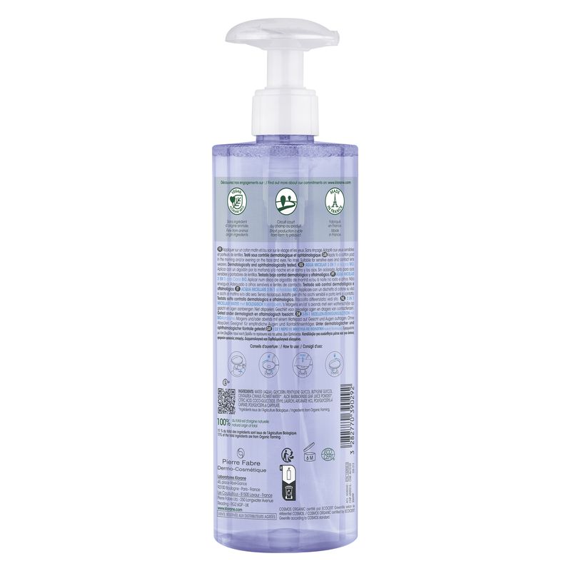 KLORANE - EAU MICELLAIRE 3 IN 1 AU BLEUET BIO KLORANE - EAU MICELLAIRE 3 IN 1 AU BLEUET BIO