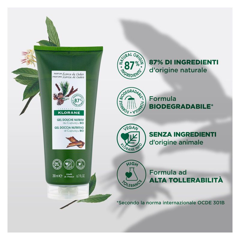 KLORANE - GEL DOUCHE NUTRITIF éCORCE DE CèDRE KLORANE - GEL DOUCHE NUTRITIF éCORCE DE CèDRE