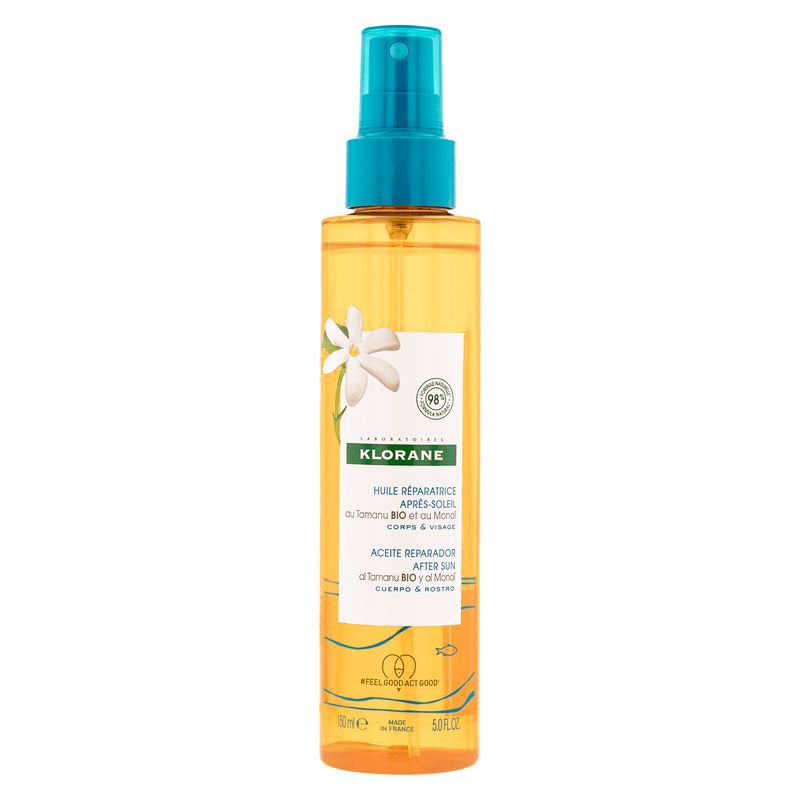 KLORANE - HUILE RéPARATRICE APRèS-SOLEIL AU TAMANU BIO ET AU MONOI CORPS & VISAGE KLORANE - HUILE RéPARATRICE APRèS-SOLEIL AU TAMANU BIO ET AU MONOI CORPS & VISAGE