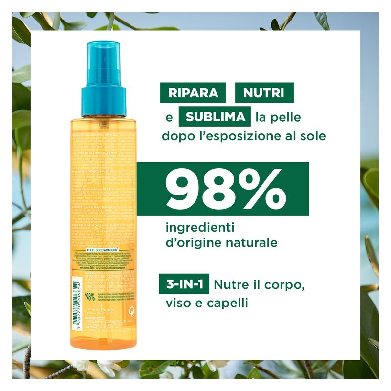 KLORANE - HUILE RéPARATRICE APRèS-SOLEIL AU TAMANU BIO ET AU MONOI CORPS & VISAGE KLORANE - HUILE RéPARATRICE APRèS-SOLEIL AU TAMANU BIO ET AU MONOI CORPS & VISAGE