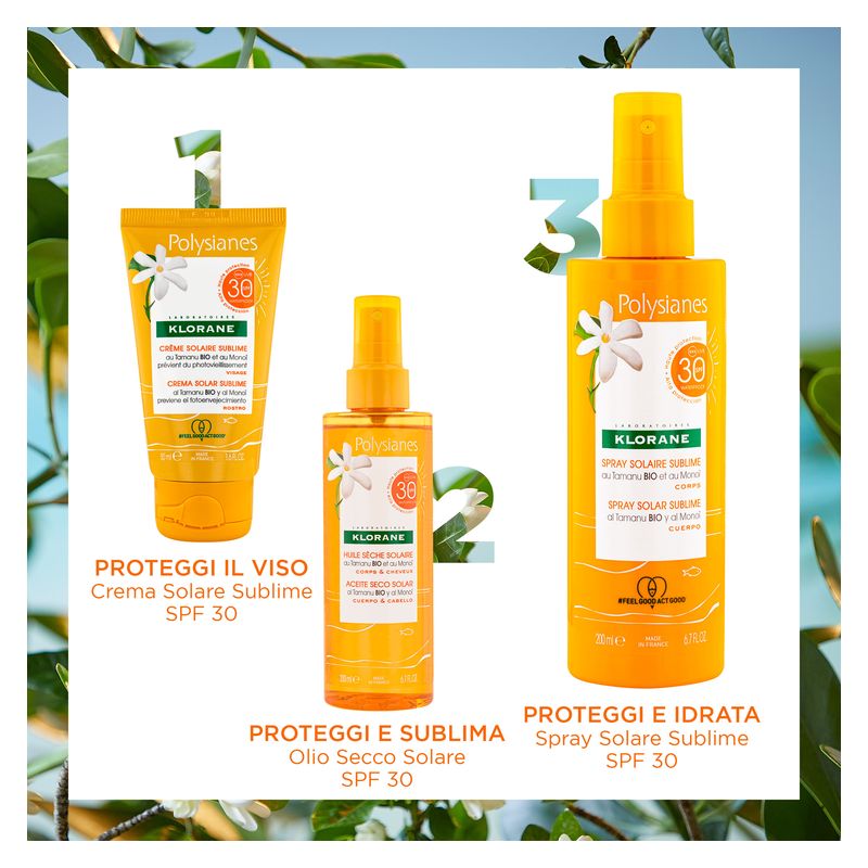 KLORANE - HUILE SèCHE SOLAIRE AU TAMANU BIO ET AU MONOI CORPS & CHEVEUX SPF 30 KLORANE - HUILE SèCHE SOLAIRE AU TAMANU BIO ET AU MONOI CORPS & CHEVEUX SPF 30