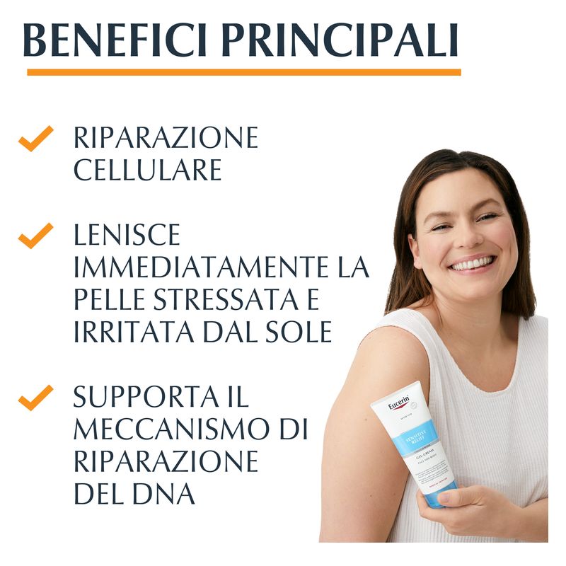 Eucerin - SENSITIVE RELIEF AFTER SUN GEL-CREME DOPOSOLE VISO E CORPO