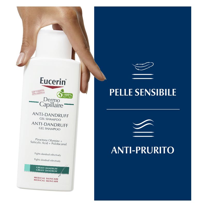 Eucerin - DERMOCAPILLAIRE ANTI FORFORA SHAMPOO-GEL FOROFORA GRASSA Eucerin - DERMOCAPILLAIRE ANTI FORFORA SHAMPOO-GEL FOROFORA GRASSA