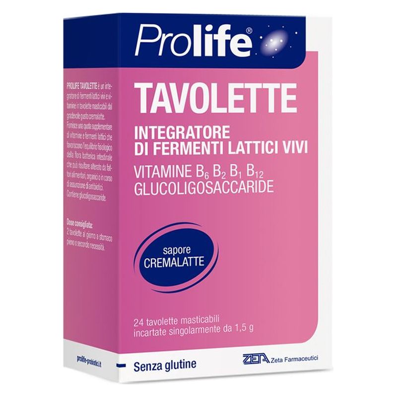 PROLIFE - TAVOLETTE INTEGRATORE DI FERMENTI LATTICI VIVI TAVOLETTE MASTICABILI PROLIFE - TAVOLETTE INTEGRATORE DI FERMENTI LATTICI VIVI TAVOLETTE MASTICABILI