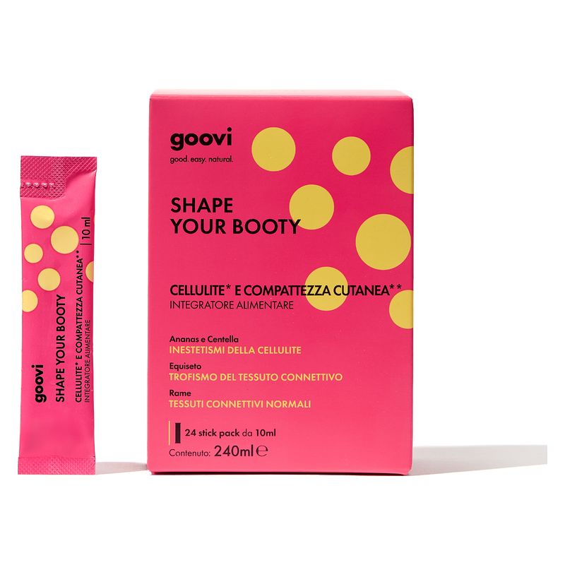 GOOVI - SHAPE YOUR BOOTY CELLULITE E COMPATTEZZA CUTANEA INTEGRATORE ALIMENTARE GOOVI - SHAPE YOUR BOOTY CELLULITE E COMPATTEZZA CUTANEA INTEGRATORE ALIMENTARE