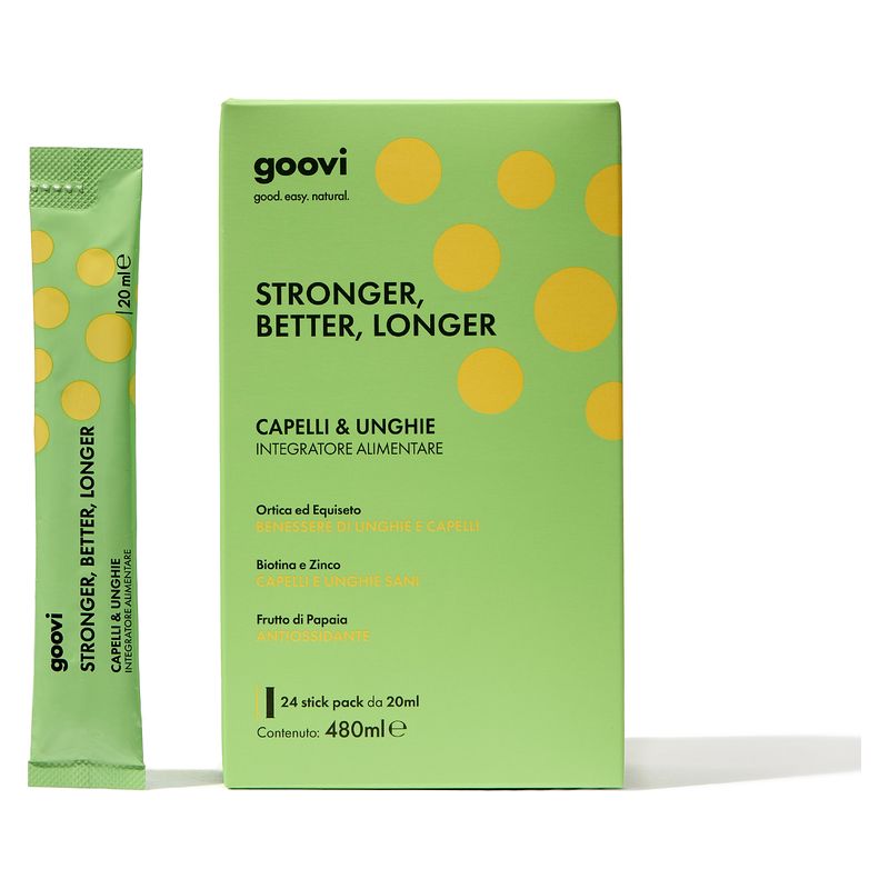 GOOVI - STRONGER, BETTER, LONGER CAPELLI & UNGHIE INTEGRATORE ALIMENTARE GOOVI - STRONGER, BETTER, LONGER CAPELLI & UNGHIE INTEGRATORE ALIMENTARE