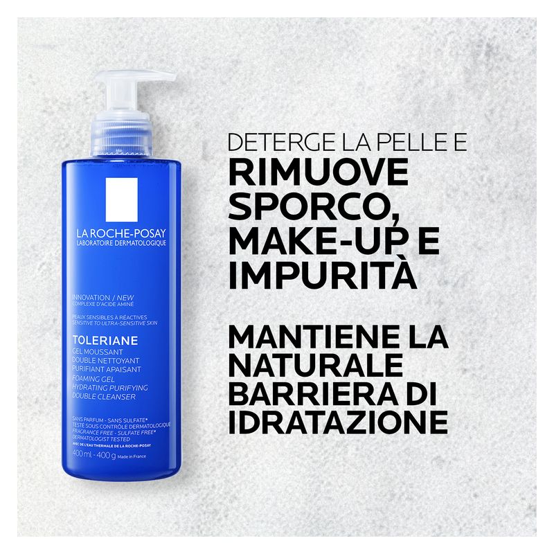 LA ROCHE-POSAY - TOLERIANE GEL MOUSSANT DOUBLE NETTOYANT PURIFIANT APAISANT LA ROCHE-POSAY - TOLERIANE GEL MOUSSANT DOUBLE NETTOYANT PURIFIANT APAISANT