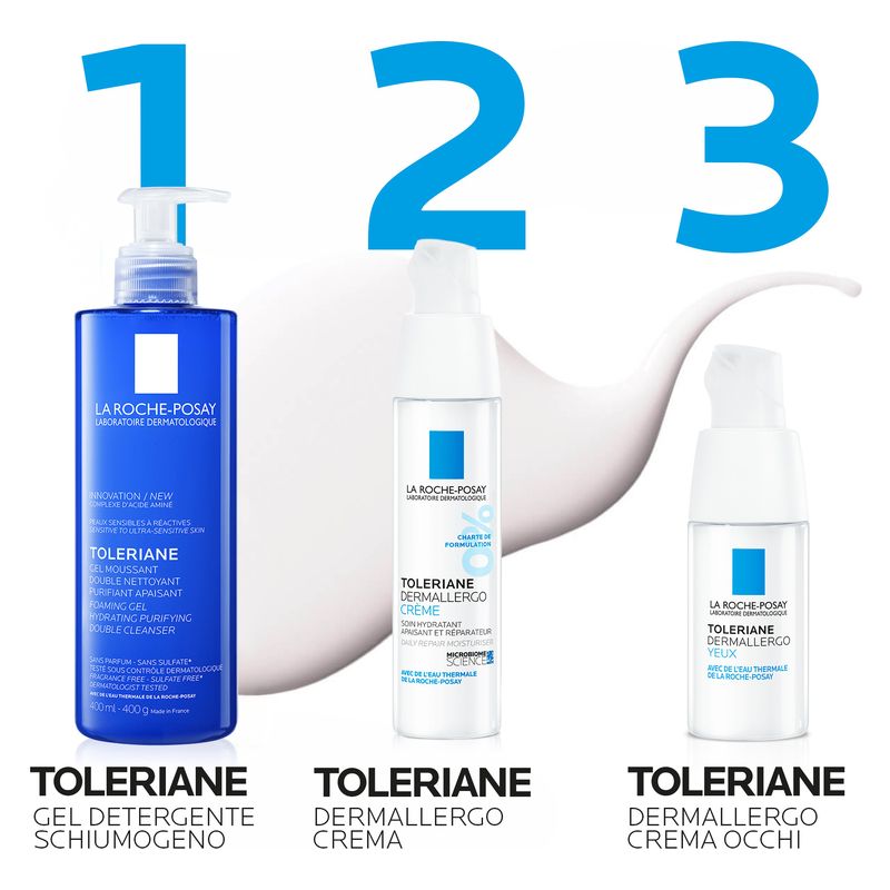 LA ROCHE-POSAY - TOLERIANE GEL MOUSSANT DOUBLE NETTOYANT PURIFIANT APAISANT LA ROCHE-POSAY - TOLERIANE GEL MOUSSANT DOUBLE NETTOYANT PURIFIANT APAISANT