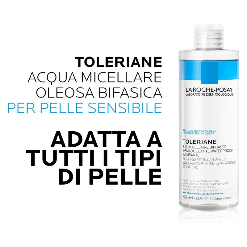 LA ROCHE-POSAY - TOLERIANE EAU MICELLAIRE BIPHASÉE DÉMAQUILLANTE WATERPROOF APAISANTE LA ROCHE-POSAY - TOLERIANE EAU MICELLAIRE BIPHASÉE DÉMAQUILLANTE WATERPROOF APAISANTE