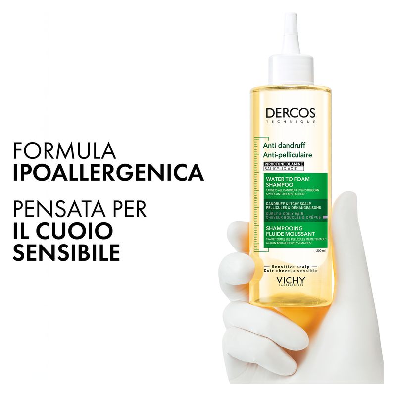 VICHY - DERCOS ANTI DANDRUFF WATER TO FOAM SHAMPOO CURLY & COILY HAIR