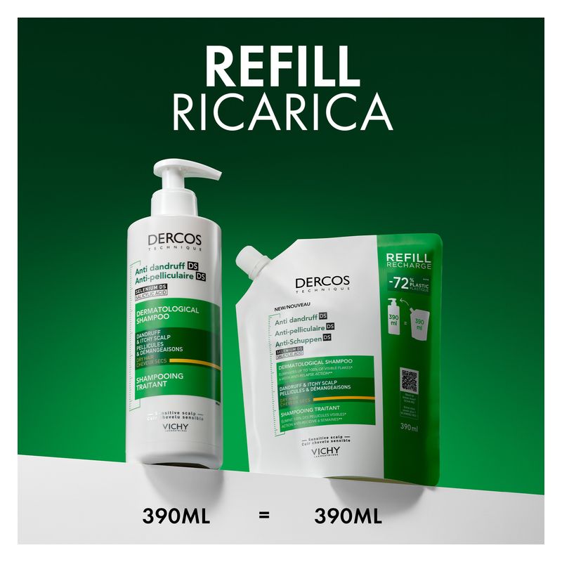 VICHY - DERCOS ANTI DANDRUFF DS SHAMPOOING TRAITANT CHEVEUX SECS VICHY - DERCOS ANTI DANDRUFF DS SHAMPOOING TRAITANT CHEVEUX SECS