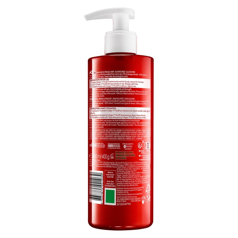 VICHY - DERCOS COLLAGEN FILLER 17 ULTRA-REPAIRING SHAMPOO VICHY - DERCOS COLLAGEN FILLER 17 ULTRA-REPAIRING SHAMPOO