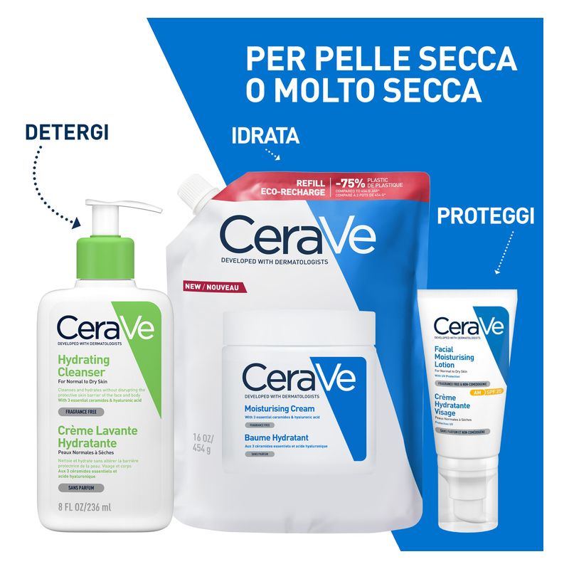 CERAVE - Crema Idratante Per Pelli Secche E Molto Secche Senza Profumo