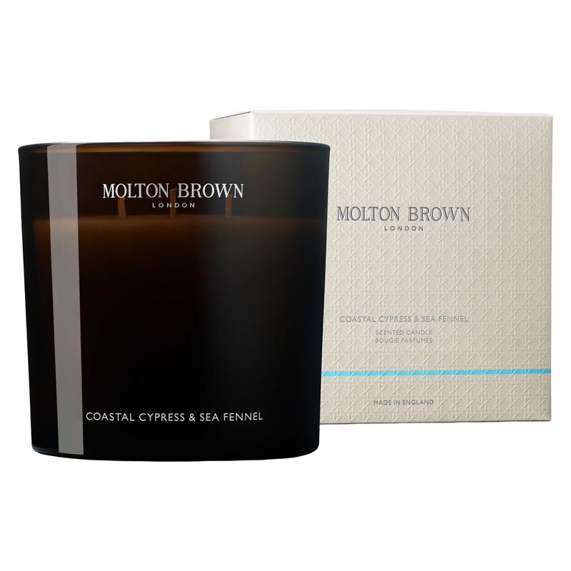 MOLTON BROWN - HOME SCENTED CANDLE COASTAL CYPRESS&SEA FENNEL 3 STOPPINI MOLTON BROWN - HOME SCENTED CANDLE COASTAL CYPRESS&SEA FENNEL 3 STOPPINI