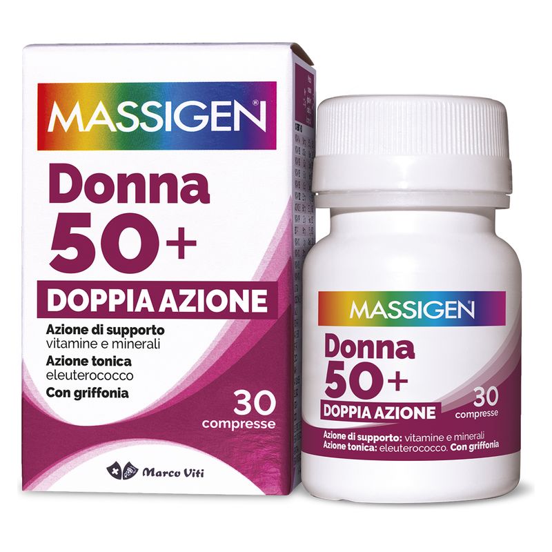DR. MARCO VITI - MASSIGEN DONNA 50+ DOPPIA AZIONE COMPRESSE DR. MARCO VITI - MASSIGEN DONNA 50+ DOPPIA AZIONE COMPRESSE