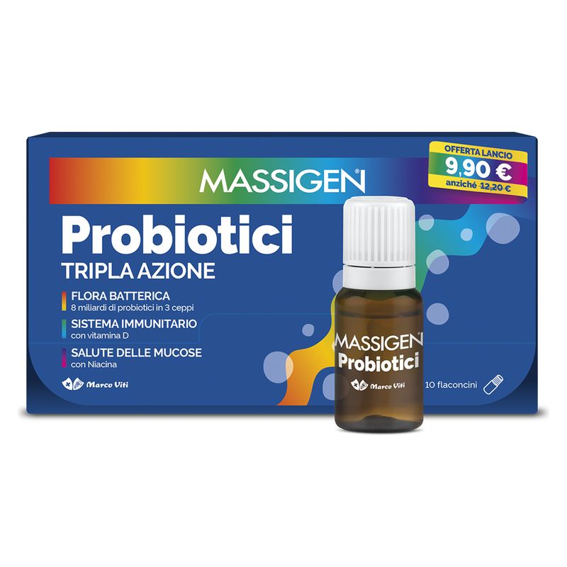 DR. MARCO VITI - MASSIGEN PROBIOTICI TRIPLA AZIONE FLACONCINI DR. MARCO VITI - MASSIGEN PROBIOTICI TRIPLA AZIONE FLACONCINI