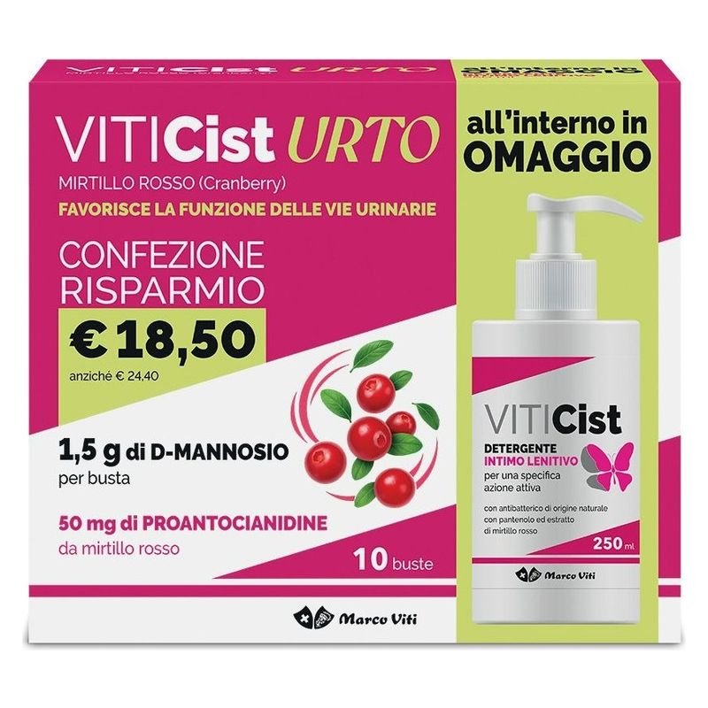 DR. MARCO VITI - VITICIST URTO MIRTILLO ROSSO BUSTINE + DETERGENTE INTIMO DR. MARCO VITI - VITICIST URTO MIRTILLO ROSSO BUSTINE + DETERGENTE INTIMO
