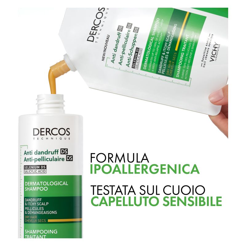 CERAVE - Dercos Technique Anti Dandruff Ds Dermatological Shampoo Dandruff & Itchy Scalp