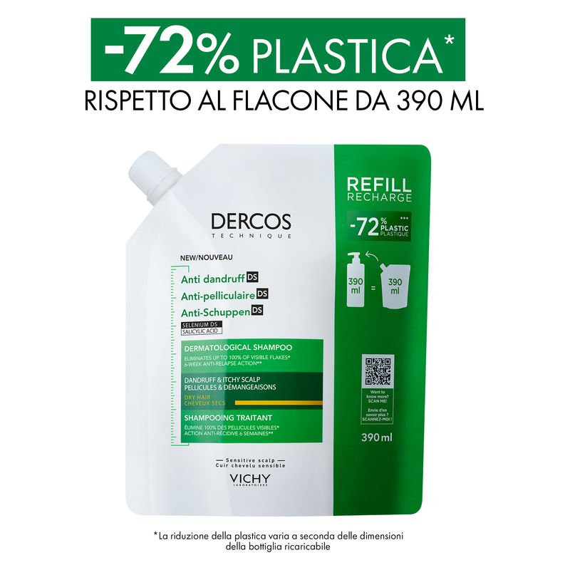 CERAVE - Dercos Technique Anti Dandruff Ds Dermatological Shampoo Dandruff & Itchy Scalp