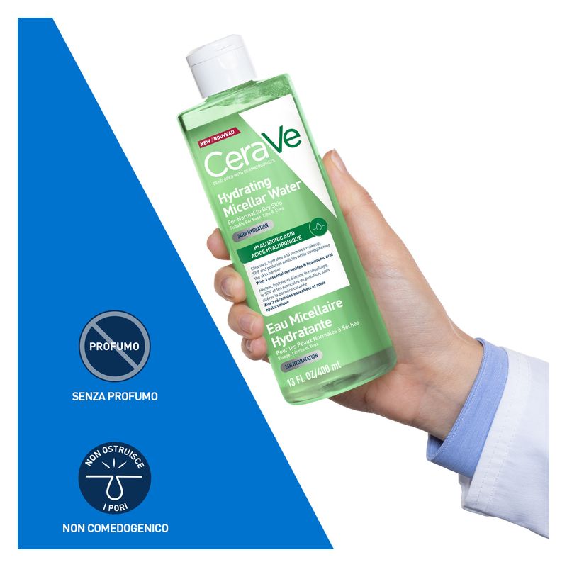 CERAVE - ACQUA MICELLARE IDRATANTE PER PELLI DA NORAMLI A SECCHE ACIDO IALURONICO