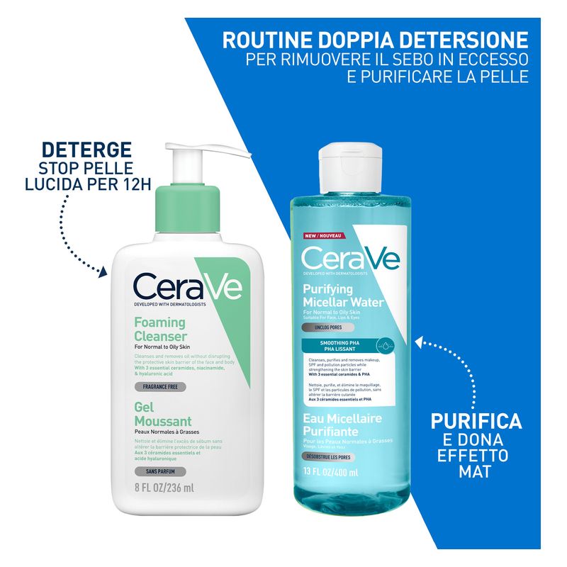 CERAVE - ACQUA MICELLARE PURIFICANTE PER PELLI DA NORMALI A GRASSE