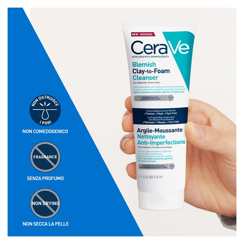 CERAVE - BLEMISH CLAY-TO-FOAM CLEANSER