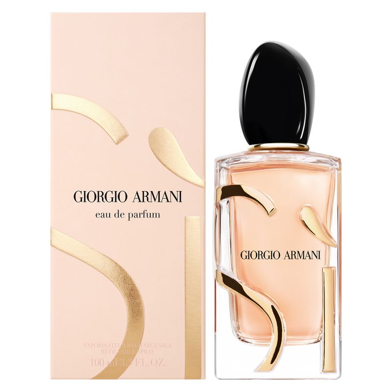 Armani Sì, Eau de Parfum Donna, 100 ml Spray, Profumo Chypre Fruttato, Fragranza femminile elegante e sensuale con note di Ribes Nero e Vaniglia