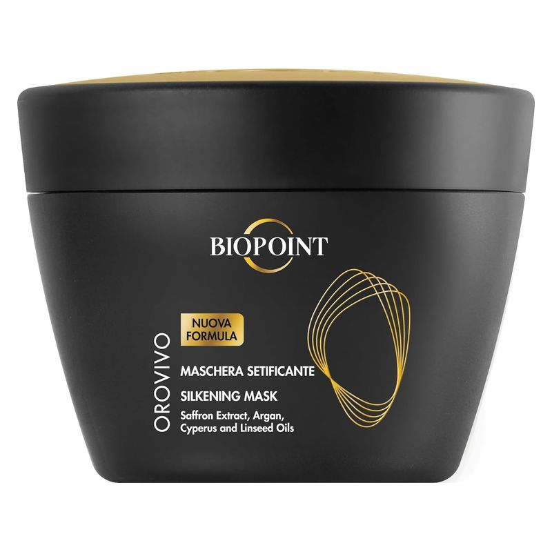 Biopoint Orovivo Maschera Setificante per Capelli, 200 ml, Trattamento di Bellezza Nutriente e Illuminante con Olio di Argan, Zafferano e Cipero Biopoint Orovivo Maschera Setificante per Capelli, 200 ml, Trattamento di Bellezza Nutriente e Illuminante con Olio di Argan, Zafferano e Cipero