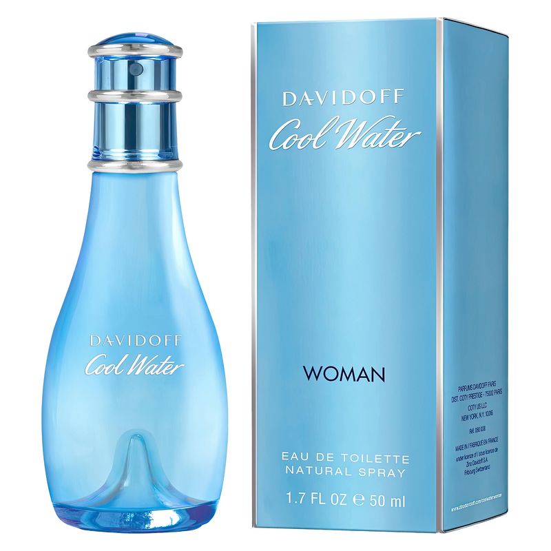 Davidoff Cool Water Woman, Eau de Toilette Donna, 50 ml Spray, Profumo Femminile Floreale Acquatico, Fresco e Sensuale Davidoff Cool Water Woman, Eau de Toilette Donna, 50 ml Spray, Profumo Femminile Floreale Acquatico, Fresco e Sensuale