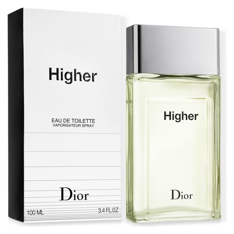 DIOR Higher, Eau de Toilette Uomo, 100 ml Spray, Profumo maschile legnoso aromatico con note di Pera, Basilico e Legno di Cedro