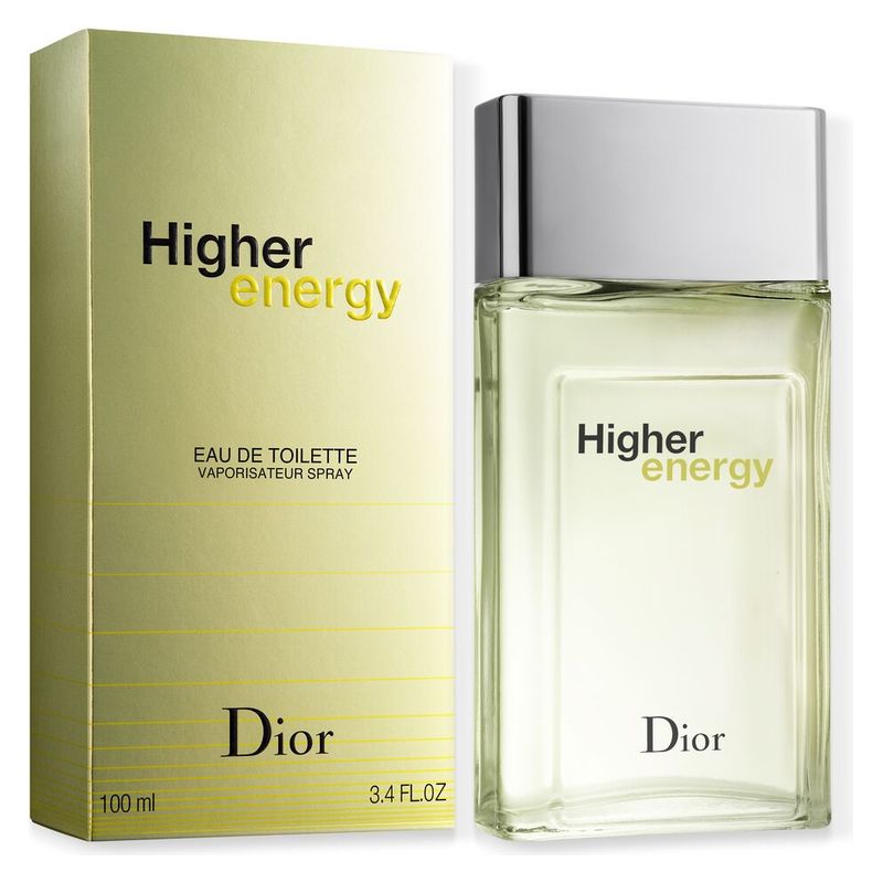 DIOR Higher Energy, Eau de Toilette Uomo, 100 ml Spray, Profumo maschile aromatico, fresco e legnoso con note di pompelmo, pepe e vetiver