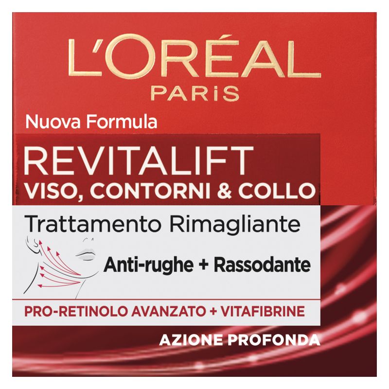 L'Oréal Revitalift Viso, Contorni E Collo Trattamento Rimagliante Anti-Rughe + Rassodante