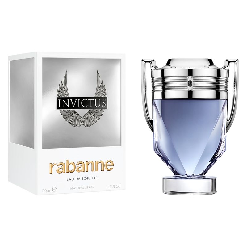 Rabanne Invictus, Eau de Toilette Uomo, 50 ml Spray, Fragranza Legnosa Acquatica, Profumo Maschile Fresco e Sensuale Rabanne Invictus, Eau de Toilette Uomo, 50 ml Spray, Fragranza Legnosa Acquatica, Profumo Maschile Fresco e Sensuale