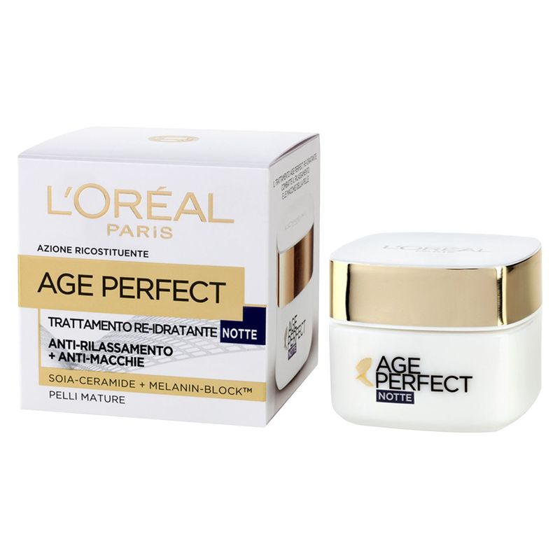 L'Oréal Age Perfect Trattamento Re-Idratante Notte Anti-Rilassamento + Anti-Macchie