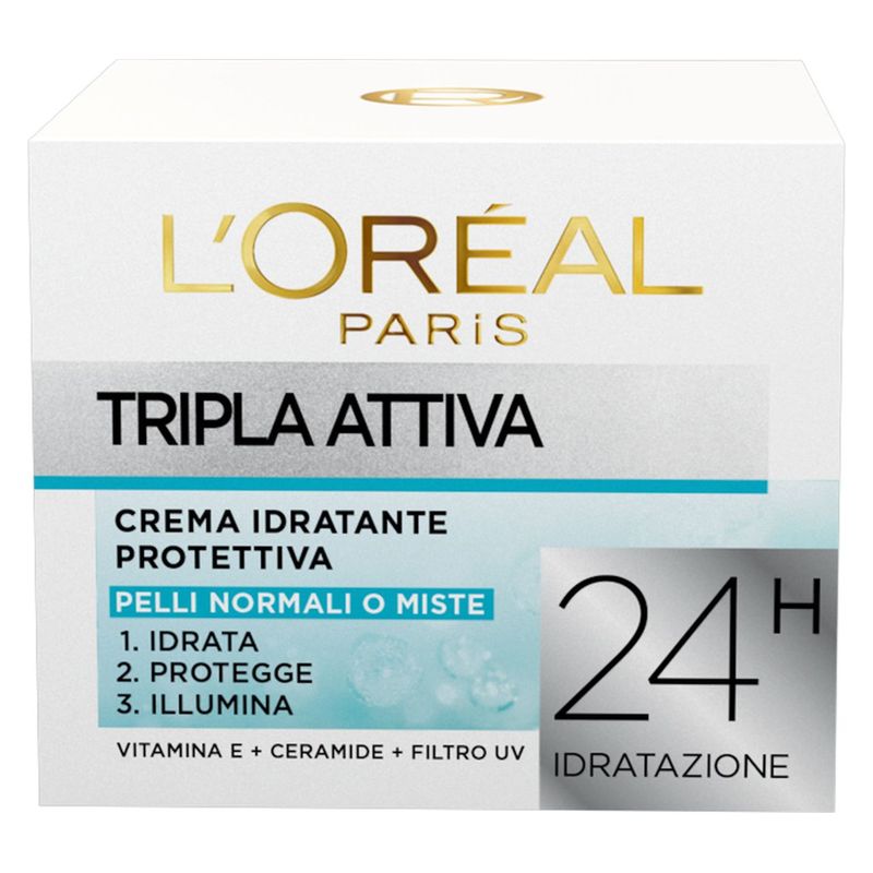 L'Oréal Tripla Attiva Pelli Normali O Miste Crema Idratante Protettiva