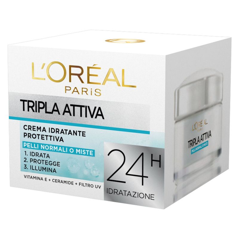 L'Oréal Tripla Attiva Pelli Normali O Miste Crema Idratante Protettiva