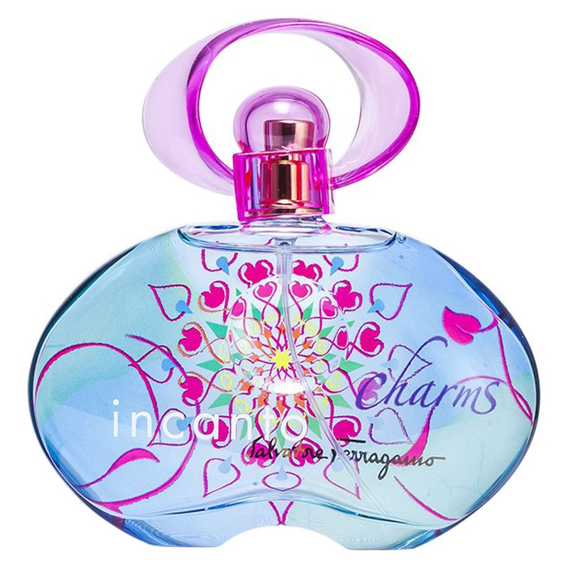Salvatore Ferragamo Incanto Charms, Eau de Toilette Donna, 50 ml Spray, Profumo Floreale Fruttato Esotico e Solare per l'Estate