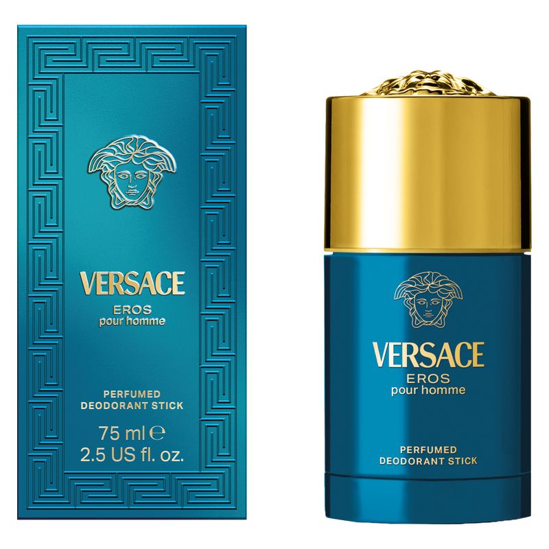 Versace Eros, Deodorante Stick Uomo, 75 ml, Protezione a Lunga Durata, Profumo Aromatico Fougère con Menta, Limone e Vaniglia Versace Eros, Deodorante Stick Uomo, 75 ml, Protezione a Lunga Durata, Profumo Aromatico Fougère con Menta, Limone e Vaniglia