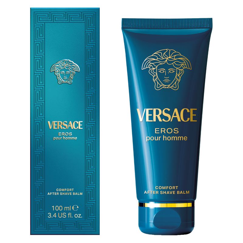 Versace Eros Balsamo Dopobarba Uomo, 100 ml, Lozione Idratante e Lenitiva, Trattamento Rinfrescante Post Rasatura, Profumo Aromatico Fougère Versace Eros Balsamo Dopobarba Uomo, 100 ml, Lozione Idratante e Lenitiva, Trattamento Rinfrescante Post Rasatura, Profumo Aromatico Fougère