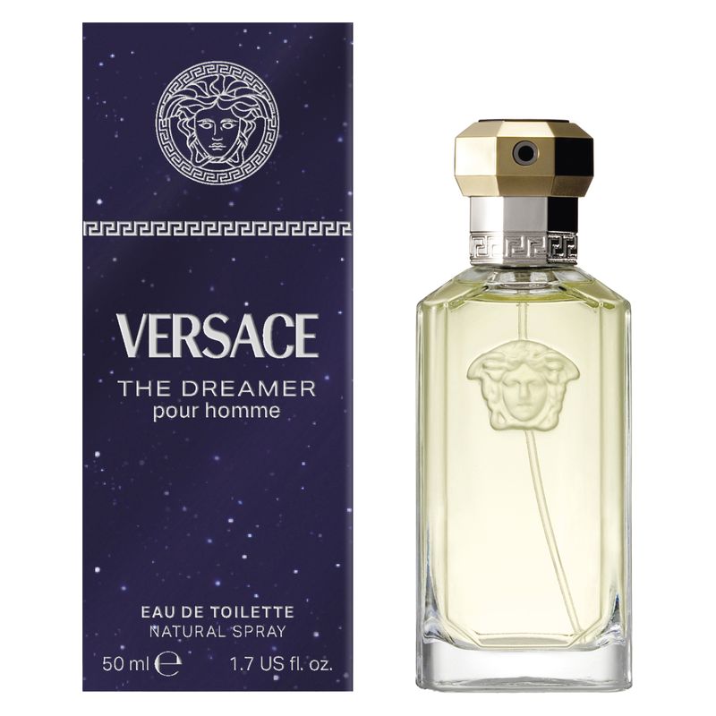 Versace The Dreamer, Eau de Toilette Uomo, 50 ml Spray, Profumo maschile iconico, Fragranza Aromatica Fougère, Classico e Intenso, Idea Regalo Uomo