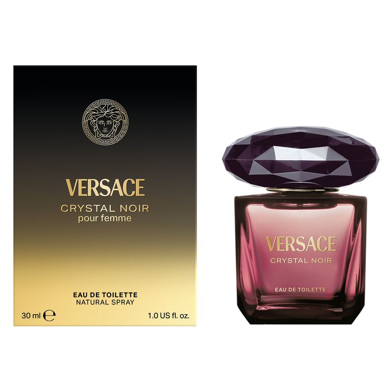 Versace Crystal Noir, Eau de Toilette Donna, 30 ml Spray, Profumo femminile sensuale e misterioso, Fragranza Orientale Floreale