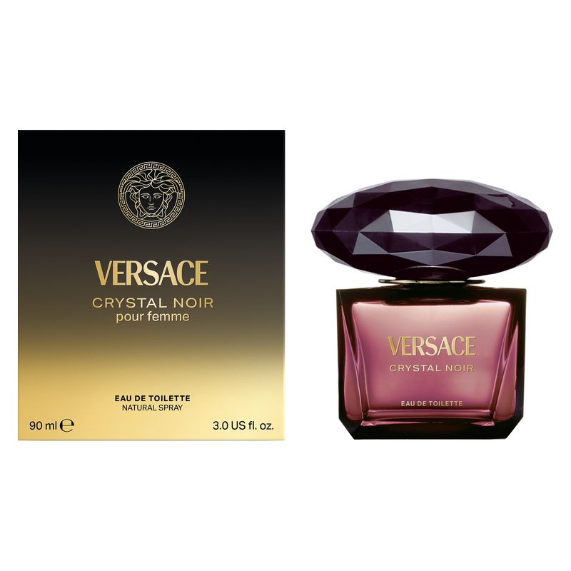 Versace Crystal Noir, Eau de Toilette Donna, 90 ml Spray, Profumo Femminile Sensuale e Persistente, Fragranza Orientale Floreale Ambrata Versace Crystal Noir, Eau de Toilette Donna, 90 ml Spray, Profumo Femminile Sensuale e Persistente, Fragranza Orientale Floreale Ambrata