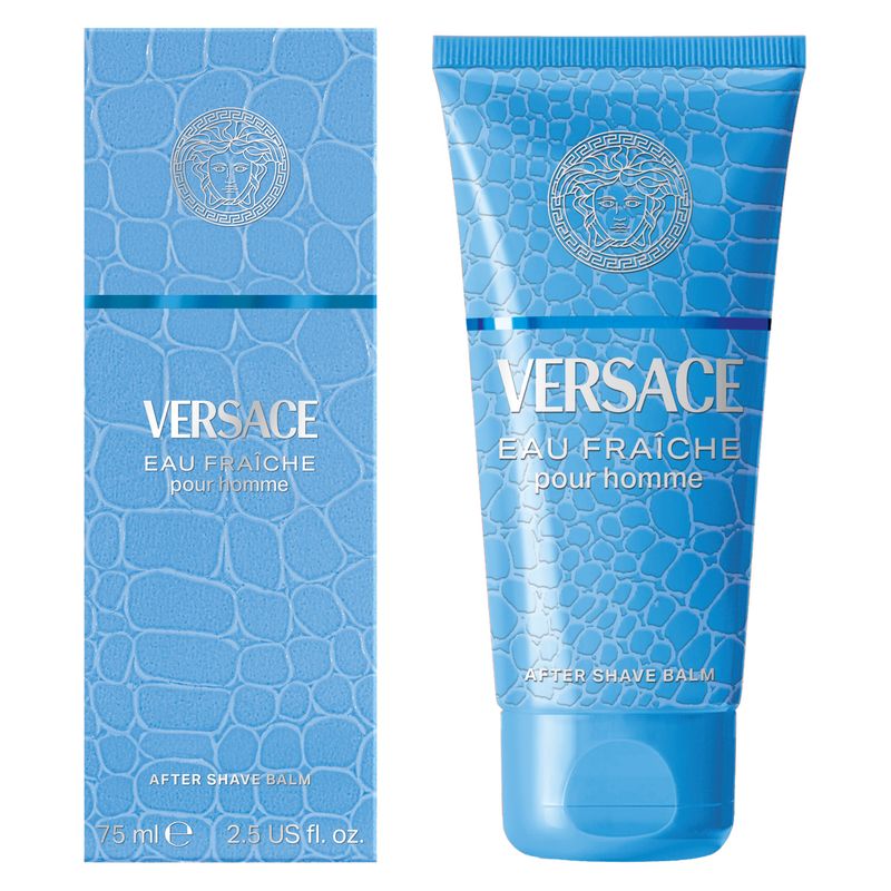 Versace Man Eau Fraiche, Balsamo Dopobarba Uomo, 75 ml, Azione Idratante e Lenitiva, Profumo Legnoso Acquatico Versace Man Eau Fraiche, Balsamo Dopobarba Uomo, 75 ml, Azione Idratante e Lenitiva, Profumo Legnoso Acquatico