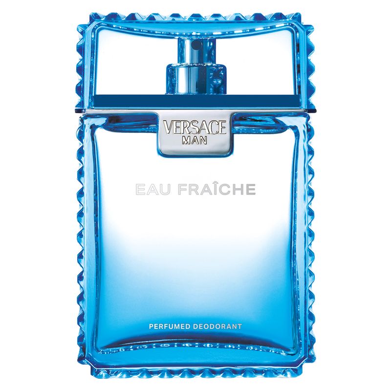 Versace Man Eau Fraiche, Deodorante Spray Profumato Uomo, 100 ml, Freschezza e Protezione, Fragranza Legnosa Acquatica, Profumo Uomo Iconico
