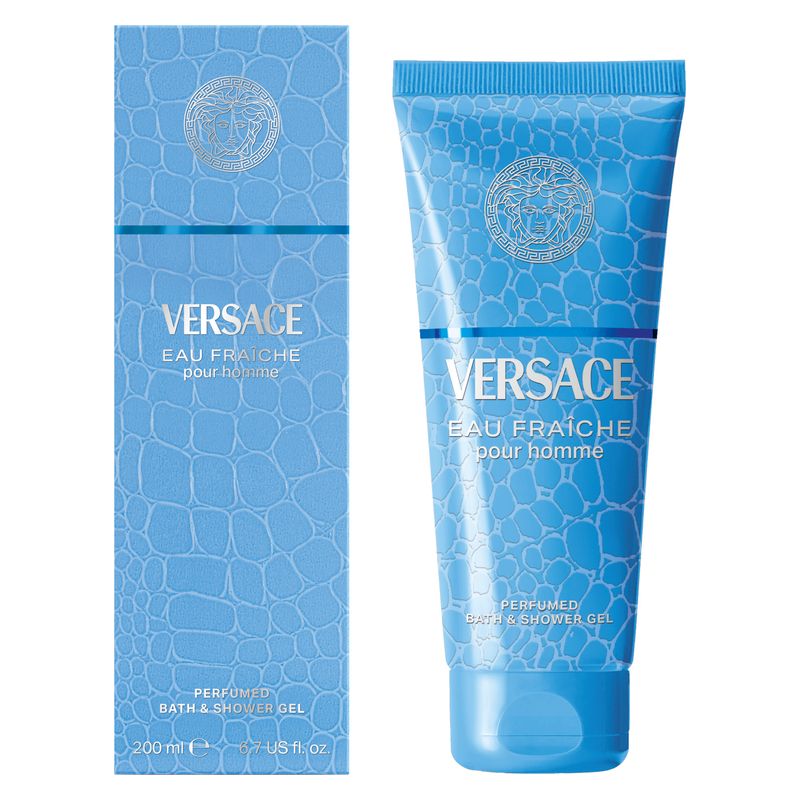 Versace Man Eau Fraiche, Gel Doccia Profumato Uomo, 200 ml, Bagnoschiuma energizzante e rivitalizzante con fragranza legnosa e acquatica Versace Man Eau Fraiche, Gel Doccia Profumato Uomo, 200 ml, Bagnoschiuma energizzante e rivitalizzante con fragranza legnosa e acquatica
