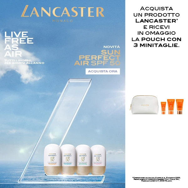 In regalo la pochette con 3 mini taglie